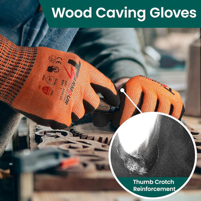 Highest Level Cut Resistant Gloves, ANSI A9 Cut Proof Work Gloves