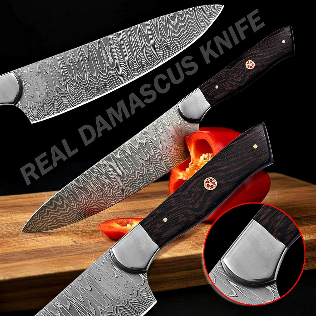 Damascus Chef Knife -12 inch high carbon Damascus Steel Sharp Kitchen Knife Vegetable Meat Cleaver, Great Gift Box for Family & Restaurant CHF-36