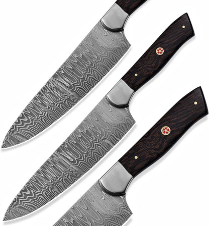 Damascus Chef Knife -12 inch high carbon Damascus Steel Sharp Kitchen Knife Vegetable Meat Cleaver, Great Gift Box for Family & Restaurant CHF-36
