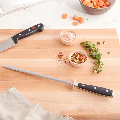 Wusthof Classic IKON Honing Steel, 10 inches, Black