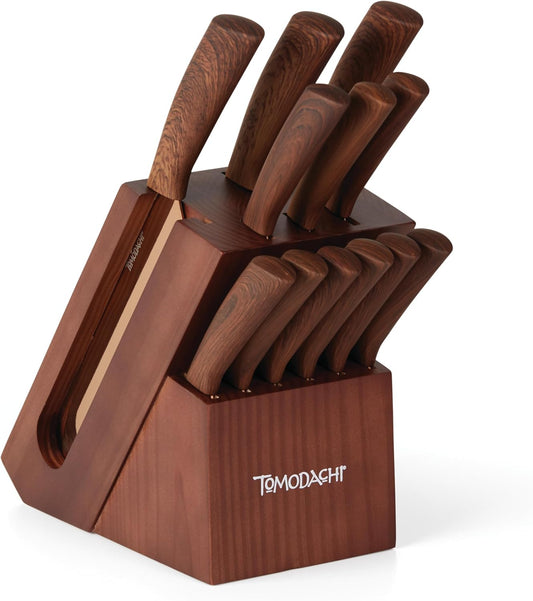 Raintree Copper 13 Piece Block Set, Brown/Wood