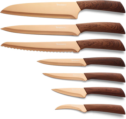 Raintree Copper 13 Piece Block Set, Brown/Wood