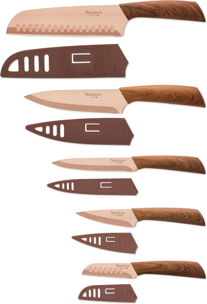Raintree Copper 13 Piece Block Set, Brown/Wood