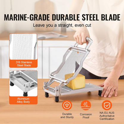 Manual Bread Slicer, 0-0.6" Adjustable Thickness Cheese Cutter, Hand Cranked Slicer for Homemade Bread - with Serrated Stainless Steel Blade for Kitchen, Restaurant, Bakery, Party