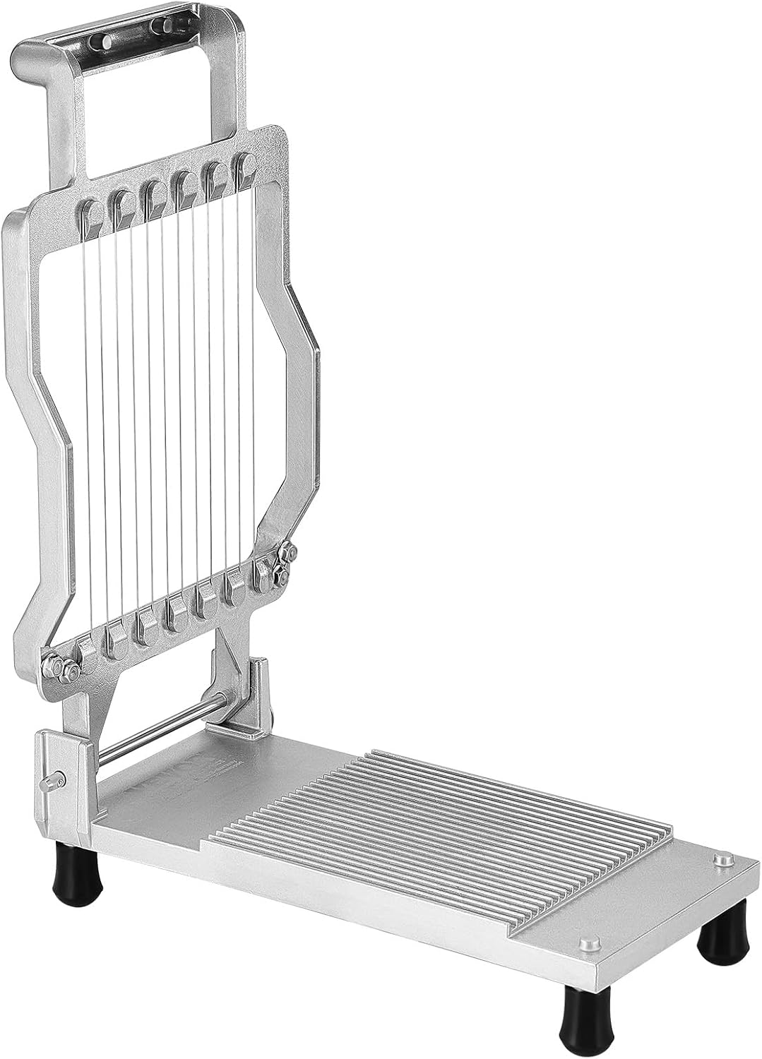 Manual Bread Slicer, 0-0.6" Adjustable Thickness Cheese Cutter, Hand Cranked Slicer for Homemade Bread - with Serrated Stainless Steel Blade for Kitchen, Restaurant, Bakery, Party