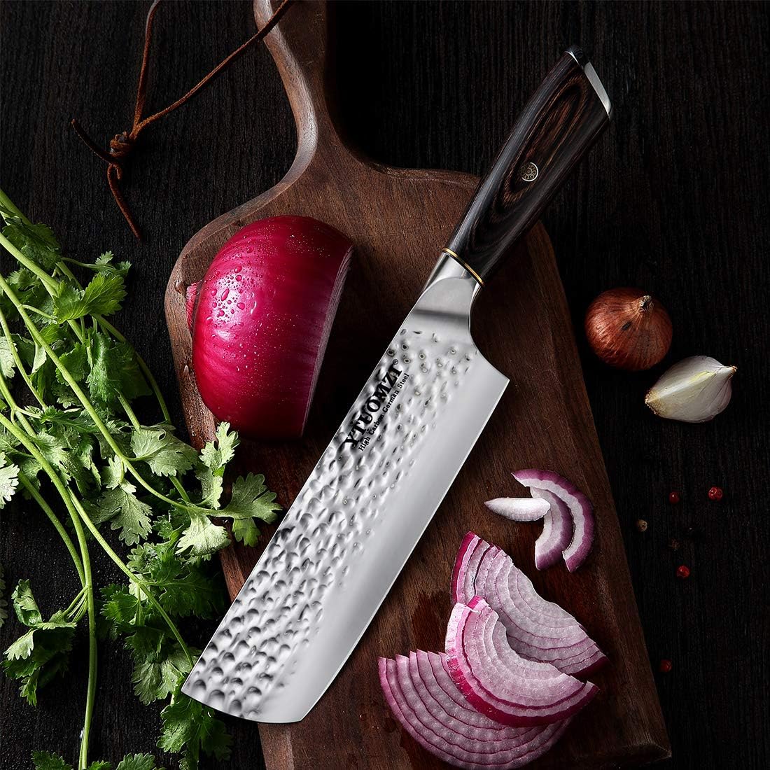 7" Nakiri Knife - Razor Sharp 7-inch Vegetable Cleaver for Kitchen | High Carbon Stainless Steel Multipurpose Asian Vegetable Knife | Japanese Chef's Knife for Chopping, Dicing & Slicing