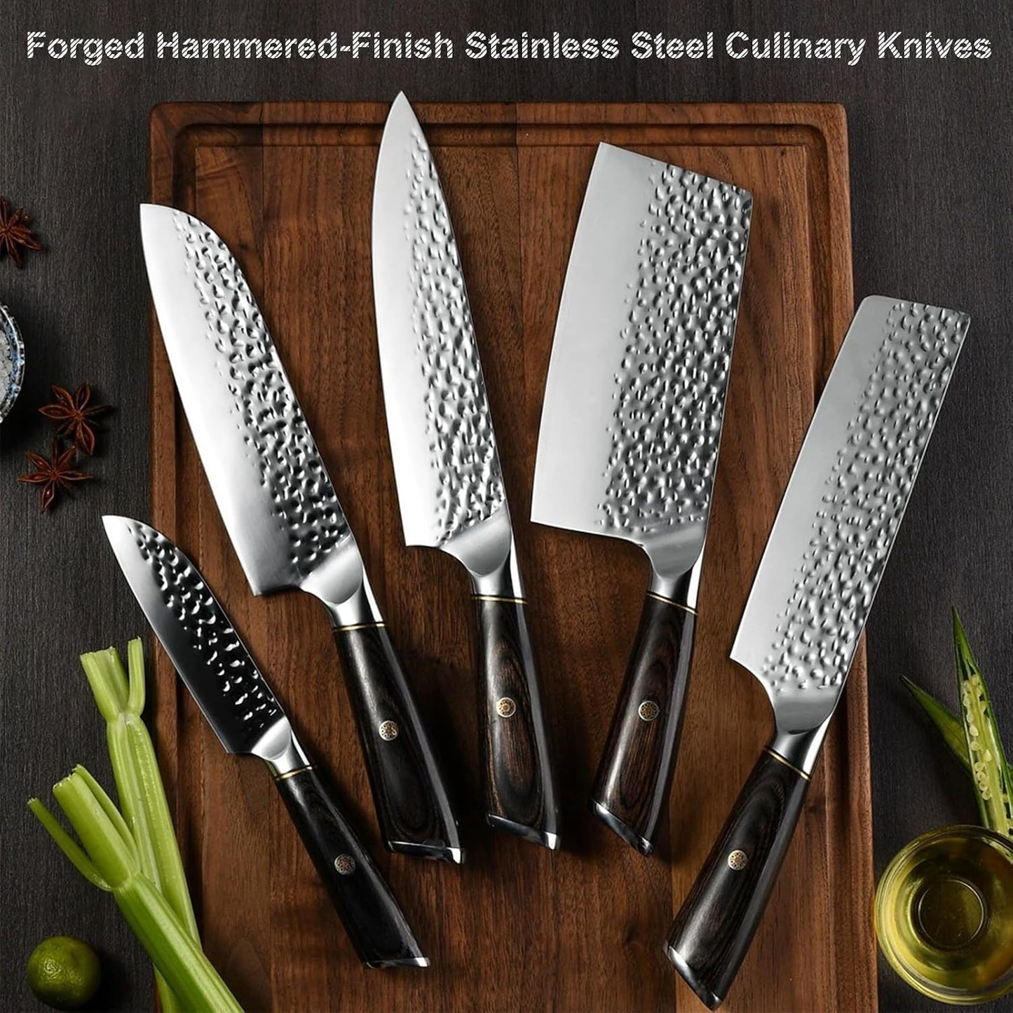 7" Nakiri Knife - Razor Sharp 7-inch Vegetable Cleaver for Kitchen | High Carbon Stainless Steel Multipurpose Asian Vegetable Knife | Japanese Chef's Knife for Chopping, Dicing & Slicing