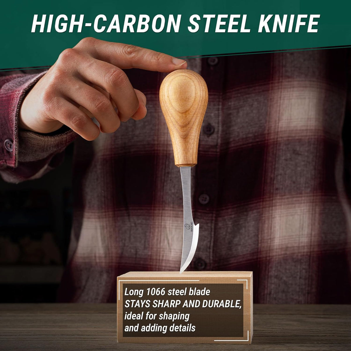 Wood Carving Kit for Beginners DIY 05 - Whittling Kit with Wood Carving Knife & Basswood Blocks - Hobby Craft for Adults and Teens - Whittling Tools Set for Carvers