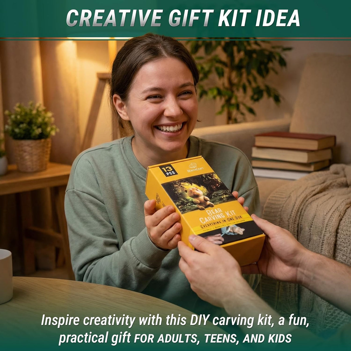 Wood Carving Kit for Beginners DIY 05 - Whittling Kit with Wood Carving Knife & Basswood Blocks - Hobby Craft for Adults and Teens - Whittling Tools Set for Carvers