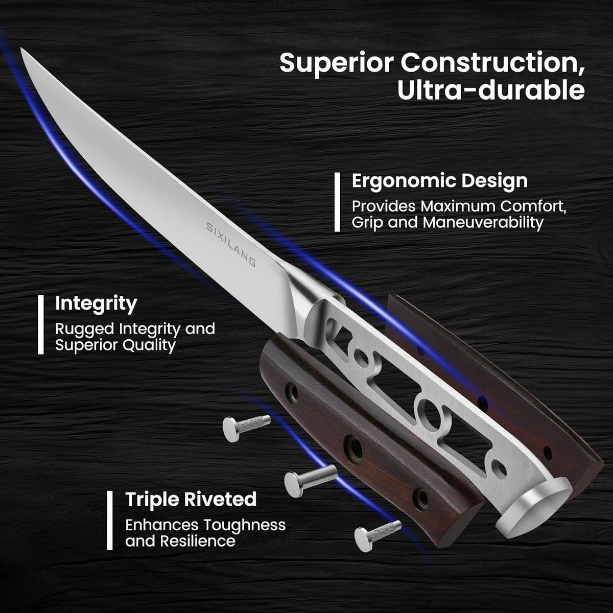 Steak Knives Set, Serrated Steak Knives Set of 8, German Stainless Steel Steak Knife Serrated Dishwasher Safe, Home Gifts for Men and Women