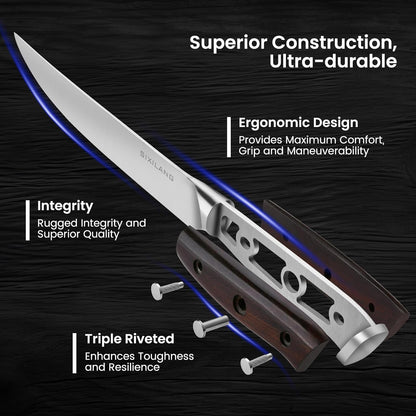 Steak Knives Set, Serrated Steak Knives Set of 8, German Stainless Steel Steak Knife Serrated Dishwasher Safe, Home Gifts for Men and Women