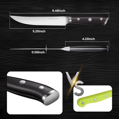 Steak Knives Set, Serrated Steak Knives Set of 8, German Stainless Steel Steak Knife Serrated Dishwasher Safe, Home Gifts for Men and Women