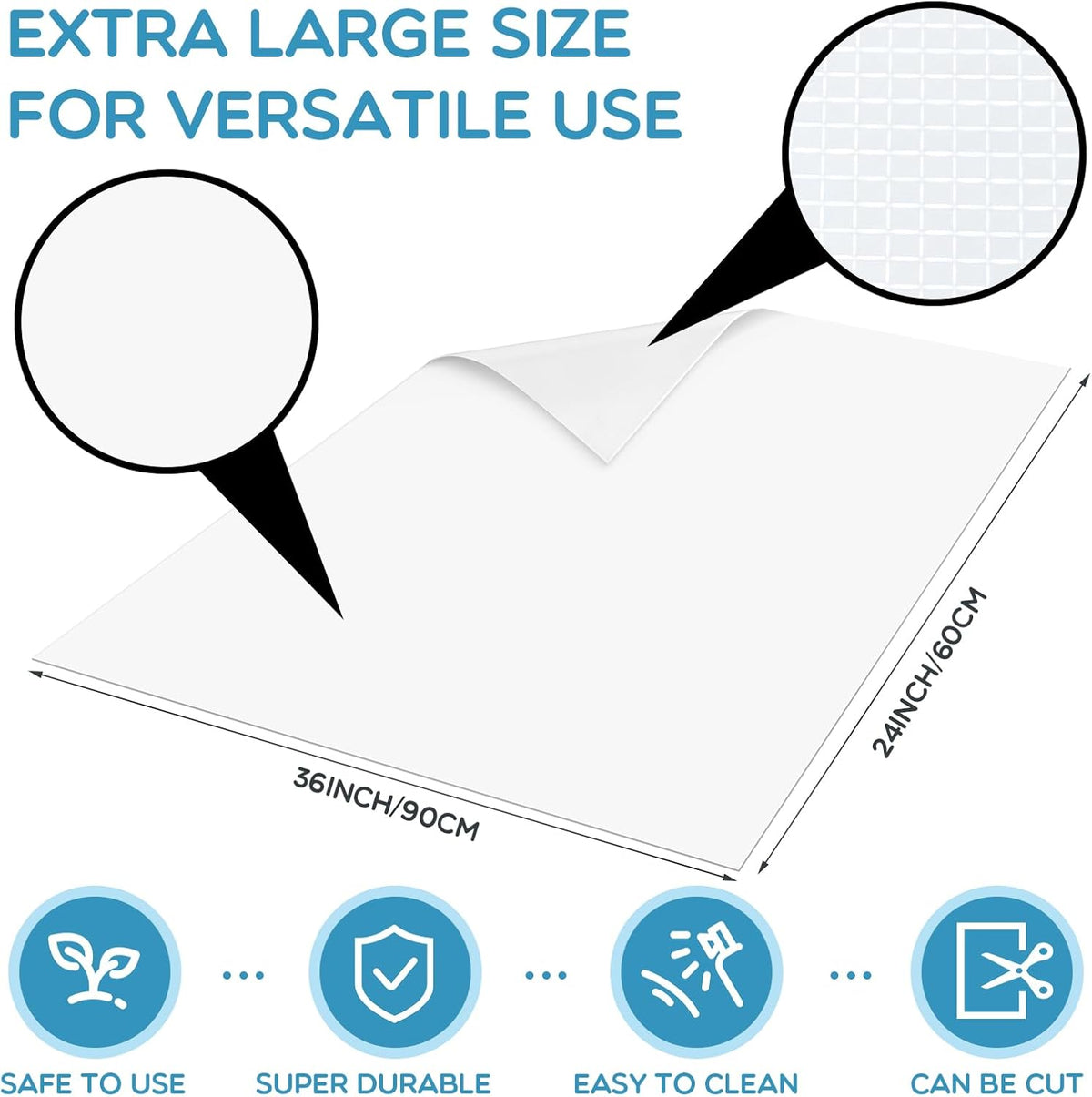 Extra Large Flexible Cutting Board Craft Sewing Mat 36 x 24 Inches