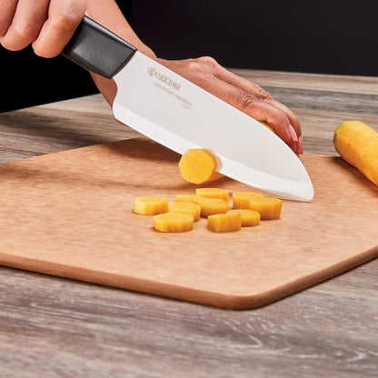 Revolution 2-Pc Ceramic Knife Gift Set: 5.5” Santoku & 3” Paring | Revolution Ceramic Knife Set: 5.5” Santoku & 3” Paring Blades in Gift Box – Essential for Fresh Meal Prep