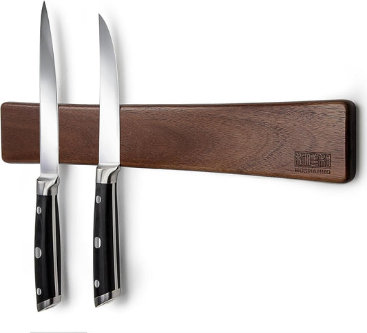 Magnetic Knife Strips, Magnetic Knife Holder for Wall 16 Inch | Acacia Wood Knife Magnetic Strip Use as Knife Bar, Knife Holder for Kitchen Utensil Organizer, Ideal Cooking Gift for Chef