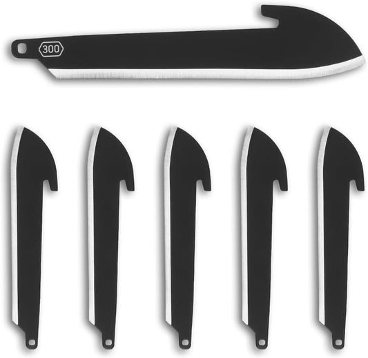 3" Replacable Black Sheepsfoot Blade - 6 Pack of Black EDC Sheepsfoot Blades