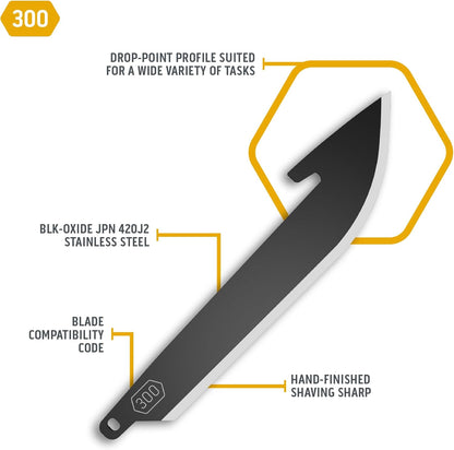 3" Replacable Black Sheepsfoot Blade - 6 Pack of Black EDC Sheepsfoot Blades