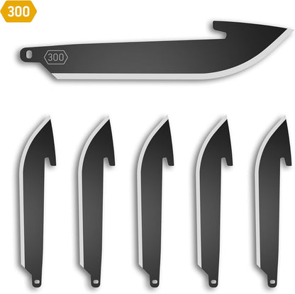 3" Replacable Black Sheepsfoot Blade - 6 Pack of Black EDC Sheepsfoot Blades