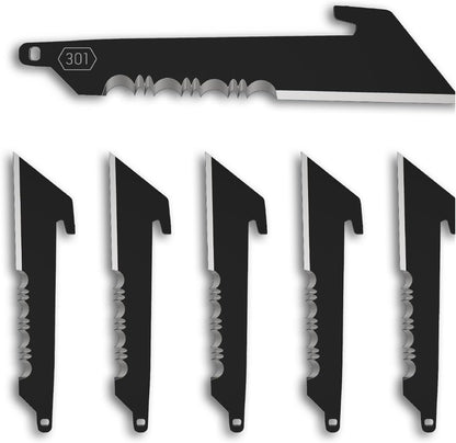 3" Replacable Black Sheepsfoot Blade - 6 Pack of Black EDC Sheepsfoot Blades