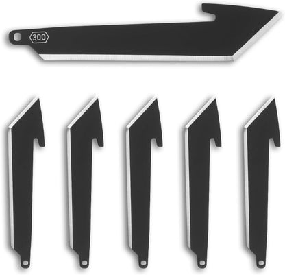 3" Replacable Black Sheepsfoot Blade - 6 Pack of Black EDC Sheepsfoot Blades
