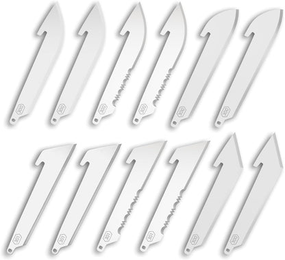 3" Replacable Black Sheepsfoot Blade - 6 Pack of Black EDC Sheepsfoot Blades