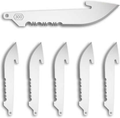 3" Replacable Black Sheepsfoot Blade - 6 Pack of Black EDC Sheepsfoot Blades