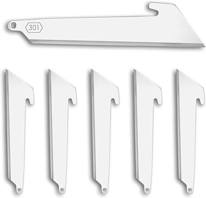 3" Replacable Black Sheepsfoot Blade - 6 Pack of Black EDC Sheepsfoot Blades