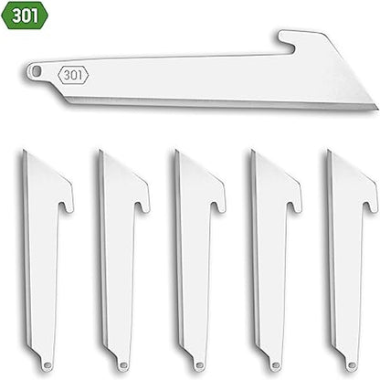 3" Replacable Black Sheepsfoot Blade - 6 Pack of Black EDC Sheepsfoot Blades