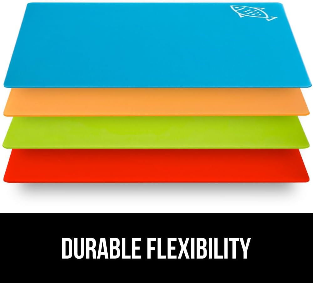 BPA-Free Flexible Cutting Board, Set of 4, Multicolor