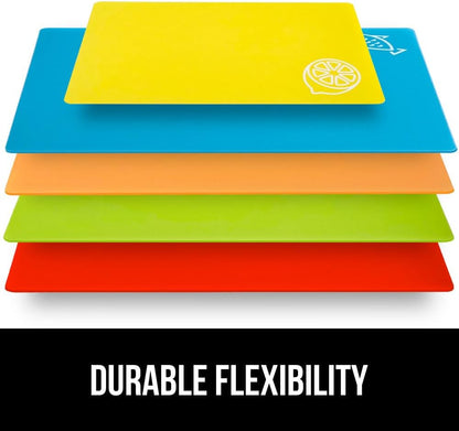 BPA-Free Flexible Cutting Board, Set of 4, Multicolor