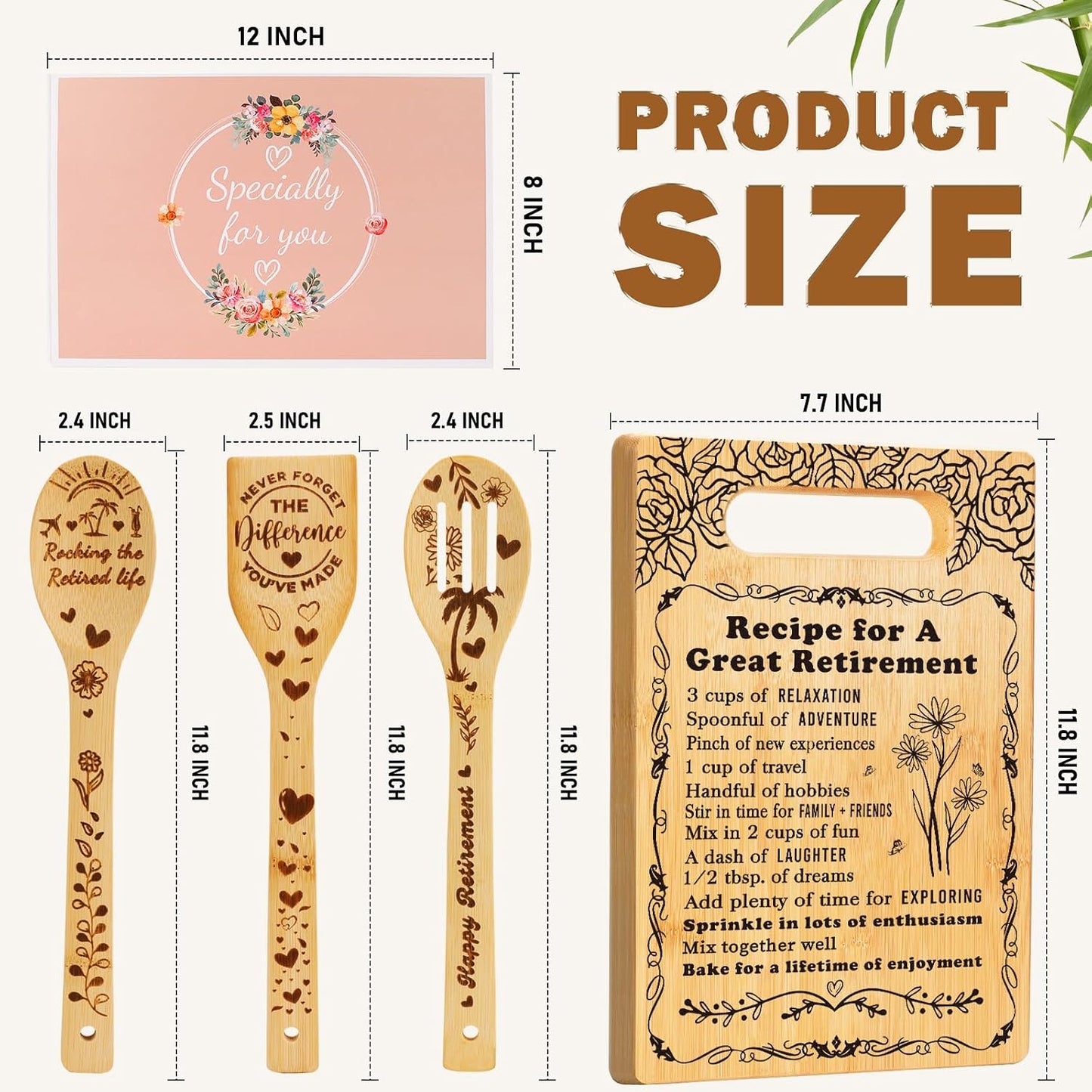 Retirement Gift for Woman 2026,Cutting Board Set Retrement Gift for Teacher