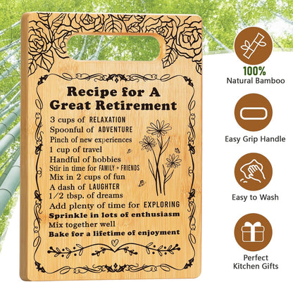 Retirement Gift for Woman 2026,Cutting Board Set Retrement Gift for Teacher