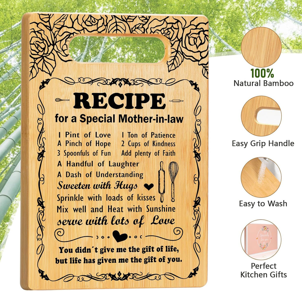 Retirement Gift for Woman 2026,Cutting Board Set Retrement Gift for Teacher