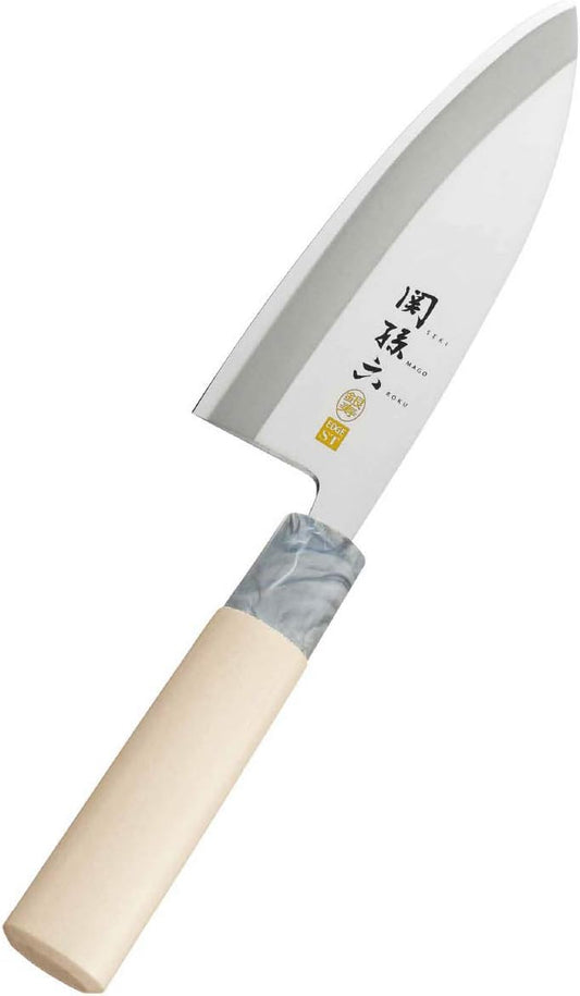 AK5062 Deba Knife Seki Magoroku Ginju, Stainless Steel, Left Hand, 5.9 inches (150 mm), Made in Japan, Easy to Clean