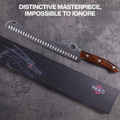 ® SteelFang Edition – Japanese Brisket Knife 12" with Rosewood Handle | Premium Butcher & Carving Knife for Meat, BBQ, and Brisket Slicing – Ultra Sharp High-Carbon Stainless Steel Blade