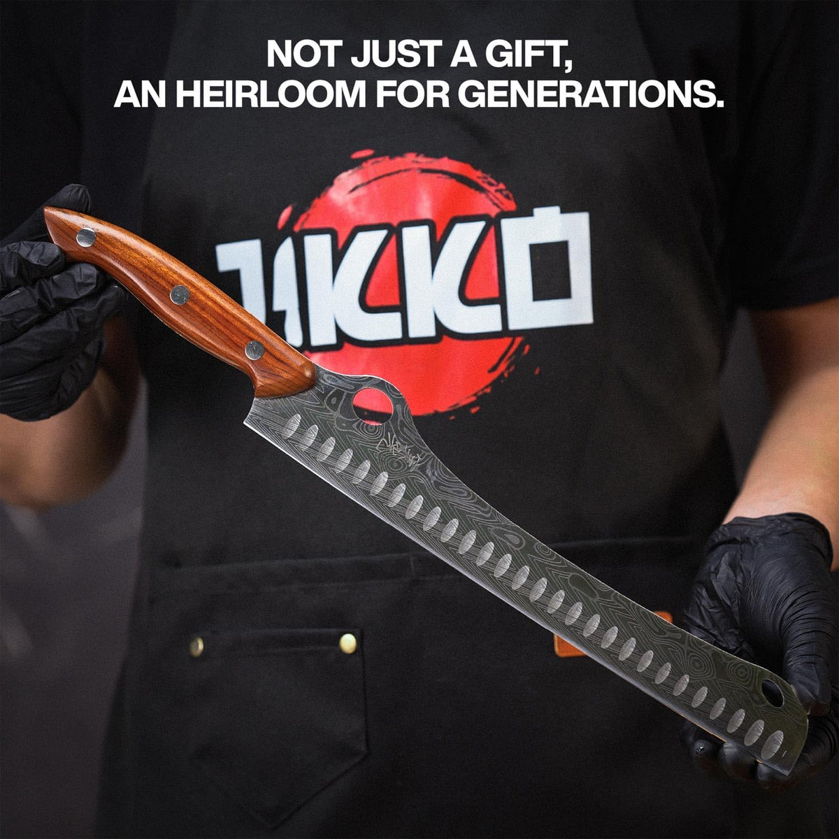 ® SteelFang Edition – Japanese Brisket Knife 12" with Rosewood Handle | Premium Butcher & Carving Knife for Meat, BBQ, and Brisket Slicing – Ultra Sharp High-Carbon Stainless Steel Blade