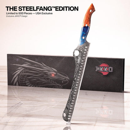 ® SteelFang Edition – Japanese Brisket Knife 12" with Rosewood Handle | Premium Butcher & Carving Knife for Meat, BBQ, and Brisket Slicing – Ultra Sharp High-Carbon Stainless Steel Blade