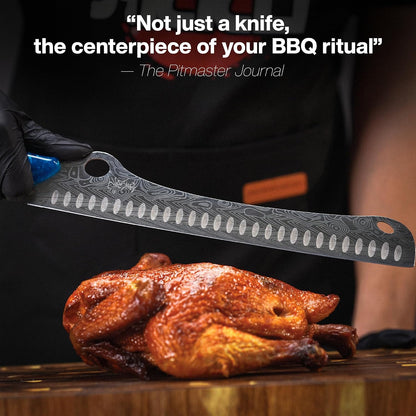 ® SteelFang Edition – Japanese Brisket Knife 12" with Rosewood Handle | Premium Butcher & Carving Knife for Meat, BBQ, and Brisket Slicing – Ultra Sharp High-Carbon Stainless Steel Blade