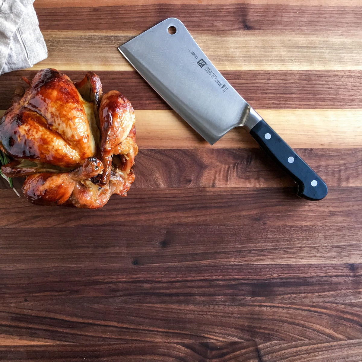 Pro 6-Inch Meat Cleaver Razor-Sharp German Knife Set Made in Company-Owned German Factory with Special Formula Steel, Perfected for Almost 300 Years, Stainless Steel