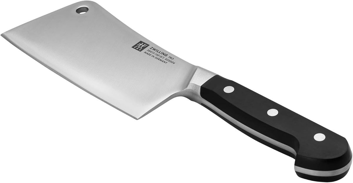 Pro 6-Inch Meat Cleaver Razor-Sharp German Knife Set Made in Company-Owned German Factory with Special Formula Steel, Perfected for Almost 300 Years, Stainless Steel