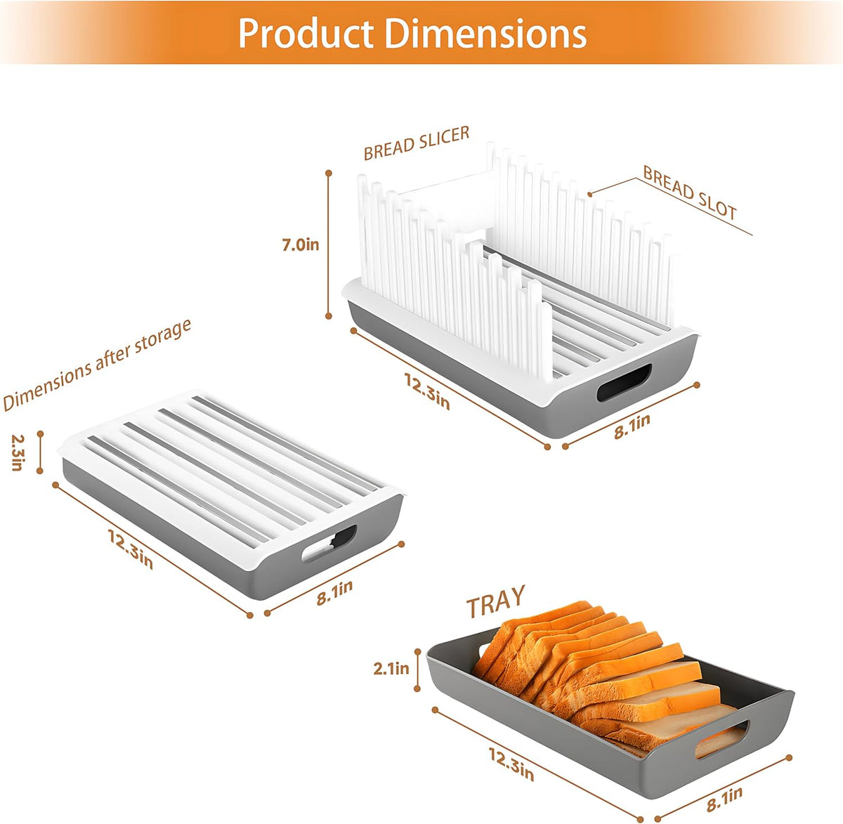 Bread Slicer Guide for Homemade Bread with Adjustable Thickness