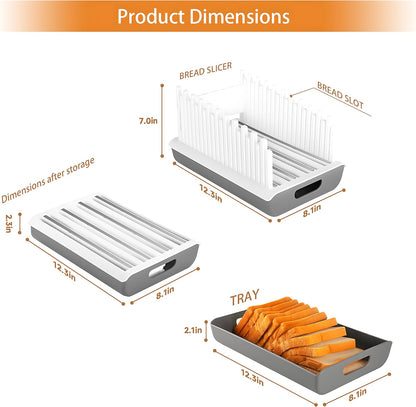 Bread Slicer Guide for Homemade Bread with Adjustable Thickness