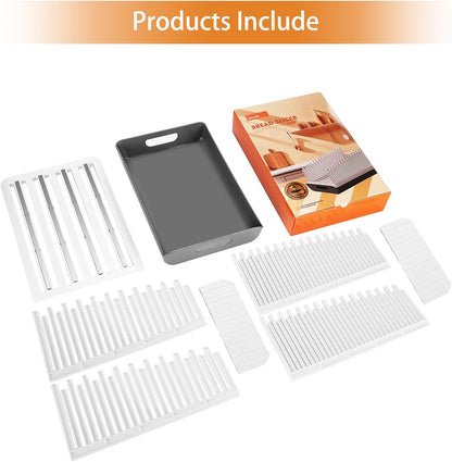 Bread Slicer Guide for Homemade Bread with Adjustable Thickness
