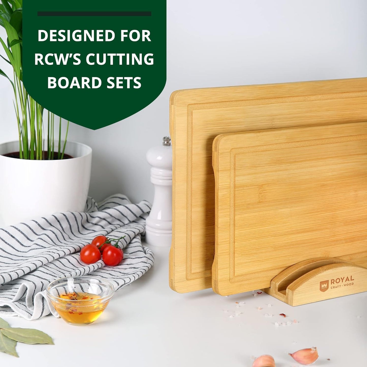 Cutting Board Stand for Cutting Board Sets, Chopping Boards Rack Organizer that Holds up to 3 Cutting Boards to 0.7 Inches Thick
