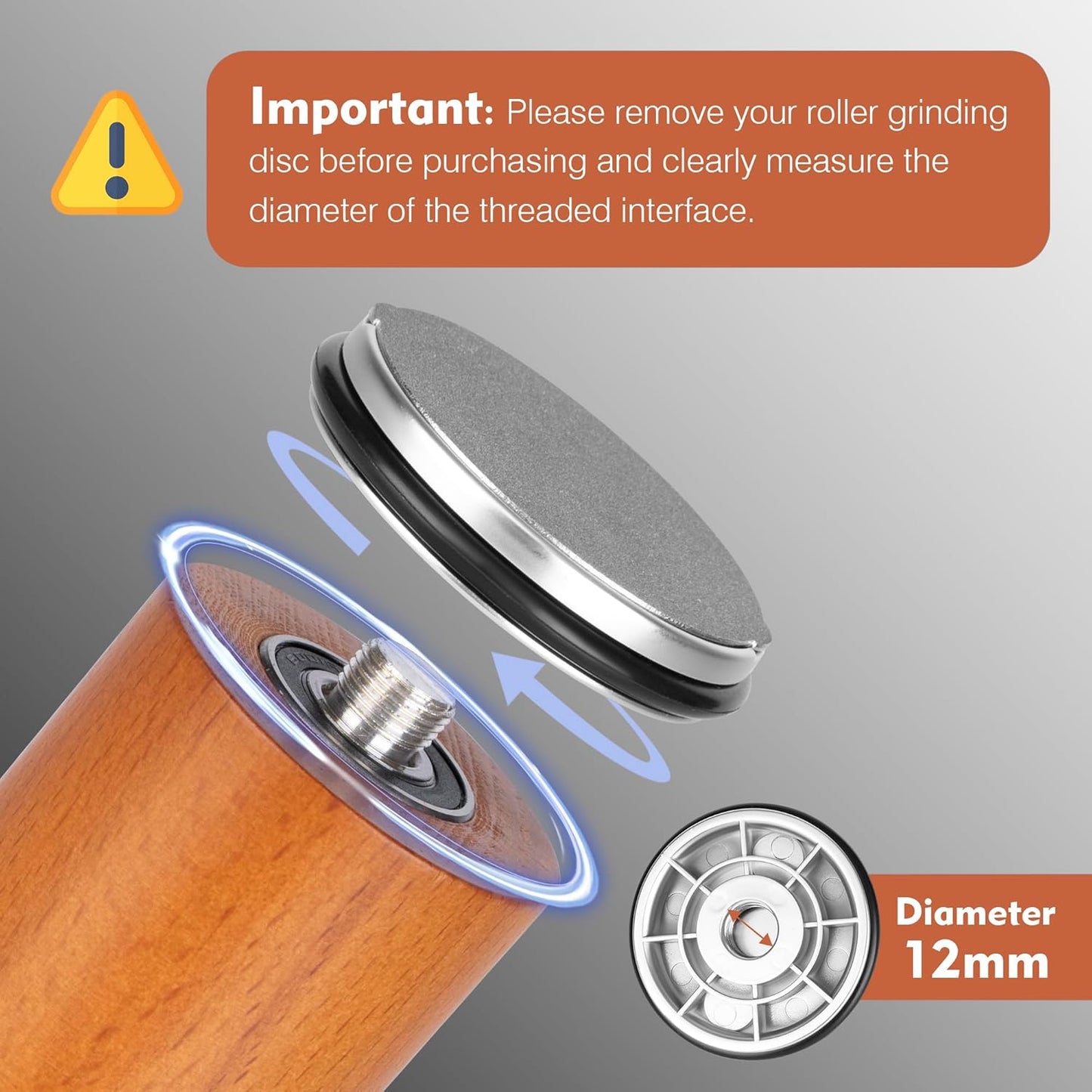 2 Pcs Replacement Grinding Head and 2 Pcs Sharpening Discs for Rolling Knife Sharpener, Roller Knife Sharpening Grinding Discs