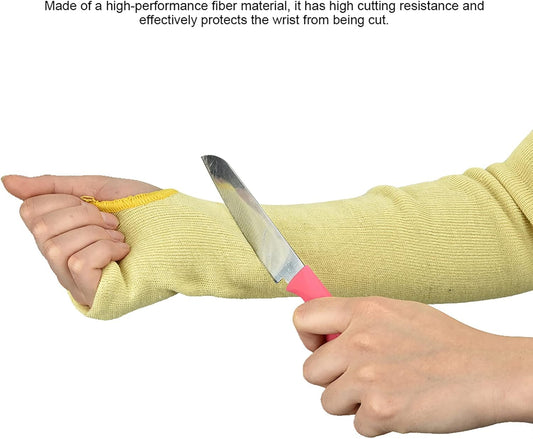 1 Pair Arm Sleeves, Heat Resist Safety Arm Guards, Anti Cutting Protective Arm Sleeves for Gardening, Welding, Kitchen, Farm