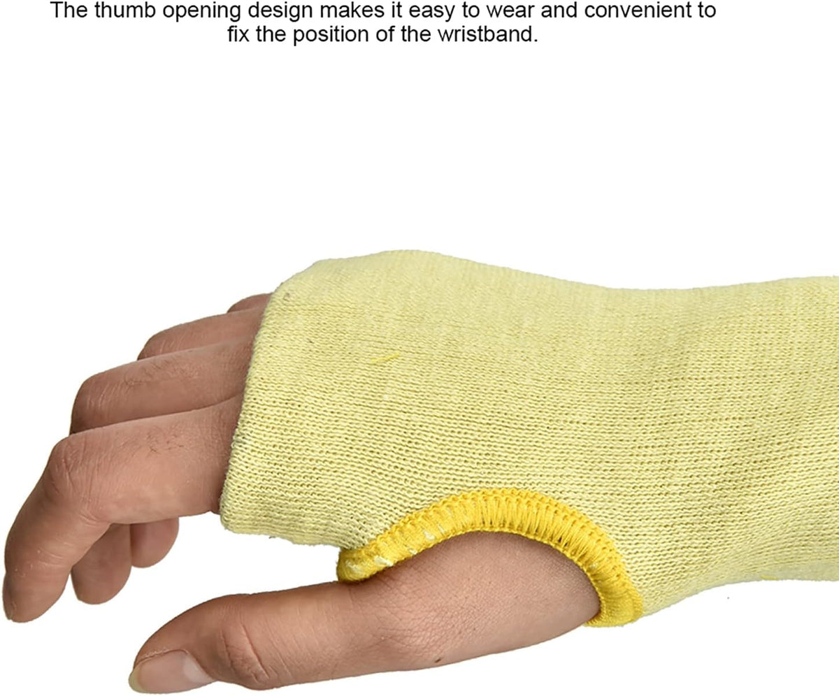 1 Pair Arm Sleeves, Heat Resist Safety Arm Guards, Anti Cutting Protective Arm Sleeves for Gardening, Welding, Kitchen, Farm