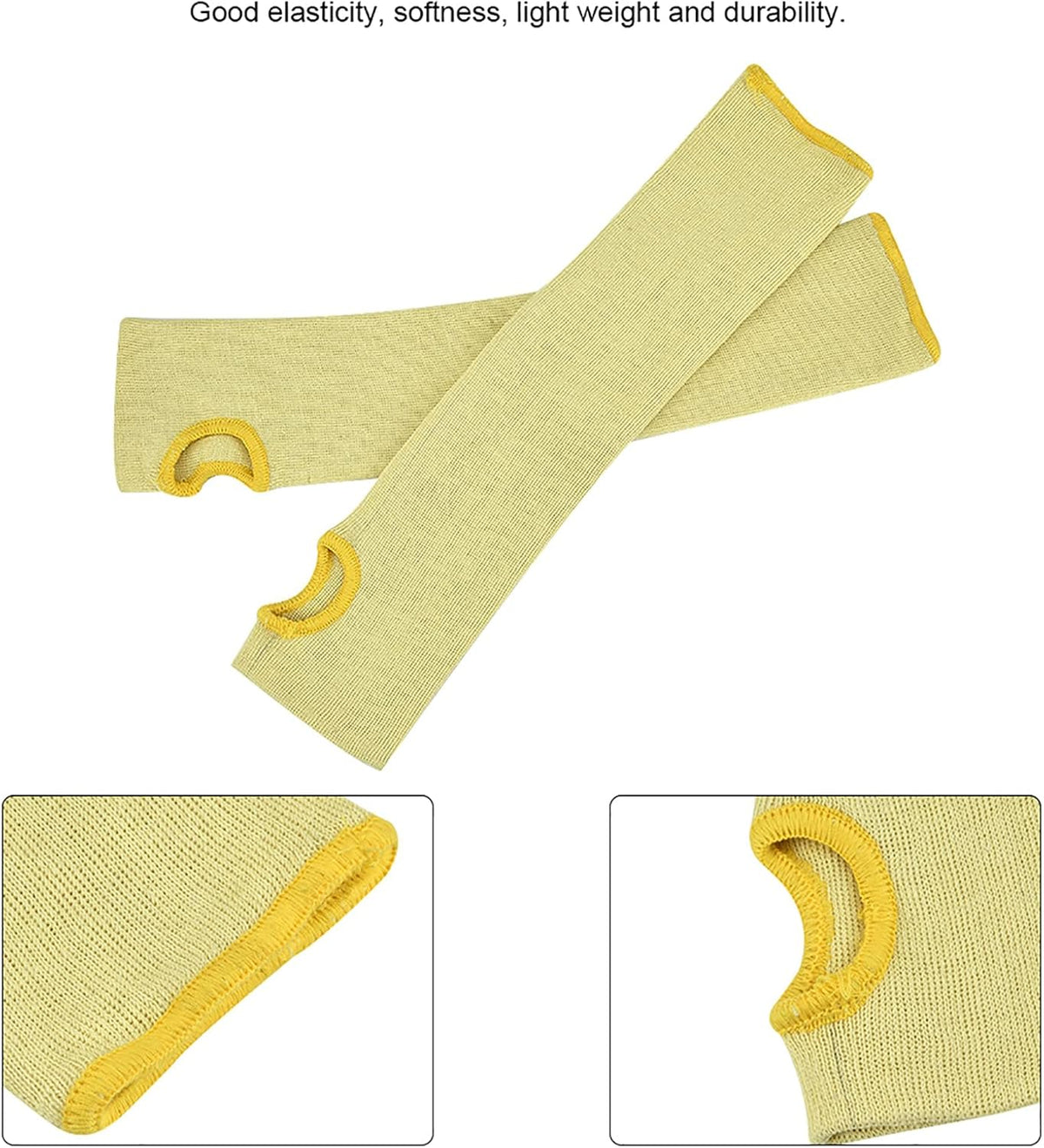 1 Pair Arm Sleeves, Heat Resist Safety Arm Guards, Anti Cutting Protective Arm Sleeves for Gardening, Welding, Kitchen, Farm