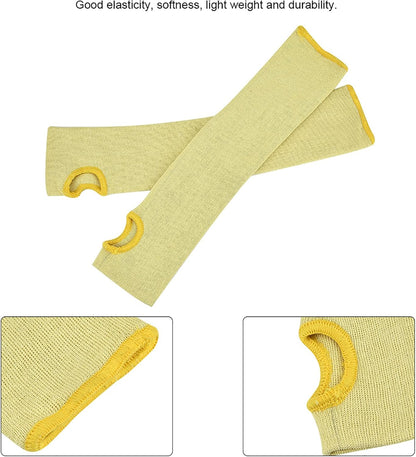 1 Pair Arm Sleeves, Heat Resist Safety Arm Guards, Anti Cutting Protective Arm Sleeves for Gardening, Welding, Kitchen, Farm