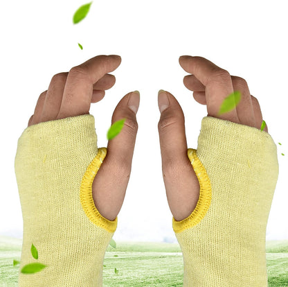1 Pair Arm Sleeves, Heat Resist Safety Arm Guards, Anti Cutting Protective Arm Sleeves for Gardening, Welding, Kitchen, Farm
